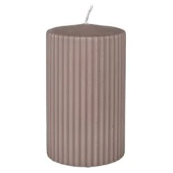 Kubbelys Rillet - Høyde 12 Cm, Grå