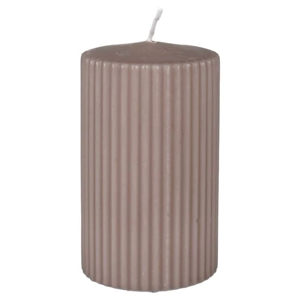 Kubbelys Rillet - Høyde 12 Cm, Grå