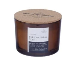 Duftlys Vanilje Med Lokk - Høyde 8 Cm, Brun