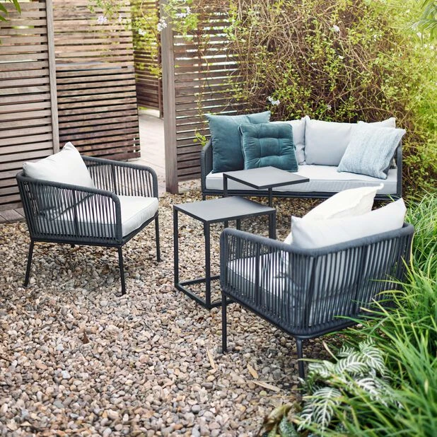 Loungesett Odense - 4 Sitteplatser, Grå - Bilde 2